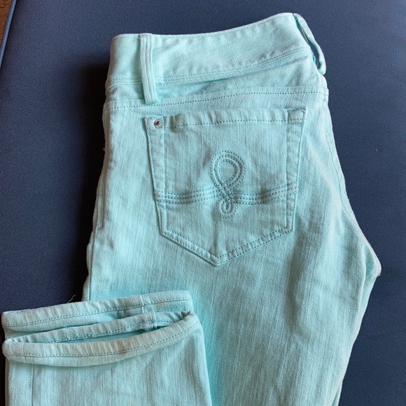 Lilly Pulitzer Light Teal Jeans - Picture 2 of 10